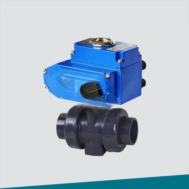 Plastic valve Electric clamp Soft seal PVC butterfly valve Pipe valve Corrosion resistant