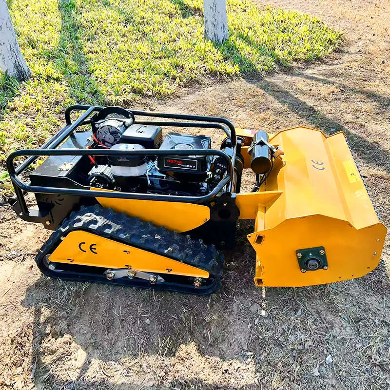 تخصيص جزازة العشب ذات التحكم عن بعد ثنائي المسار لجميع التضاريس يمكن أن تكون جزازة العشب الذكية رباعية الأشواط بدون دوران