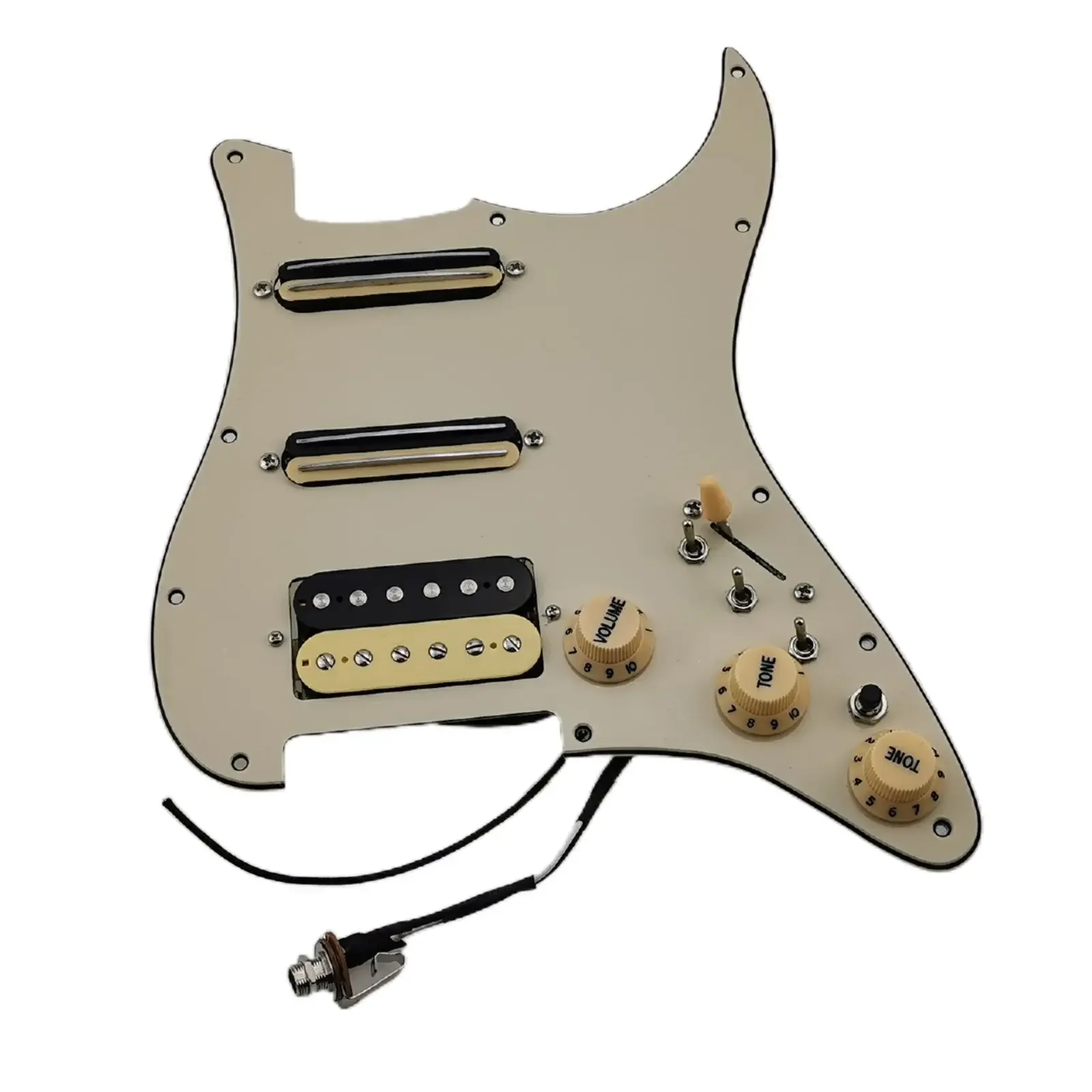 Yue Yun Music Store--Discount Hot Sale--Zebra Alnico V Humbucker Guitar Pickup Prewired Pickguard Single Cut Features