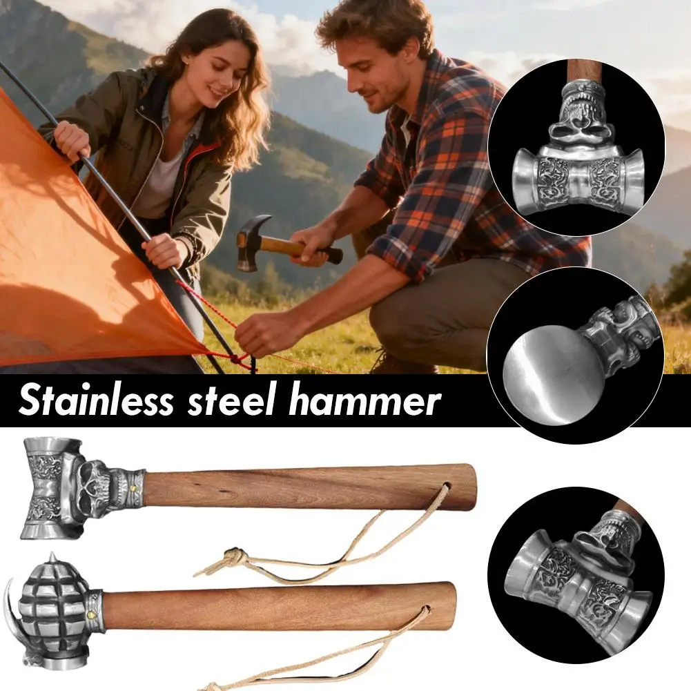 solid-stainless-steel-hammer-heavy-duty-metal-hammer-for-camping-tent-stake-outdoor-hiking-car-emergency-tools