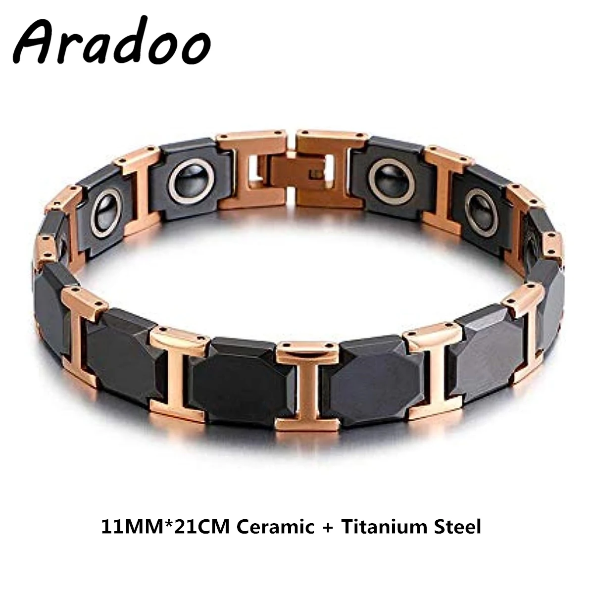 Aradoo Titan Stahl Keramik Armband 4