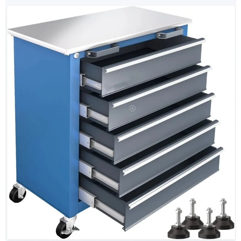

Seven-Drawer Tool Cabinet with Rolling Tool Chest, Non-Slip Pearl Cotton Mat, Wheels for Easy Mobility, Compatible Use
