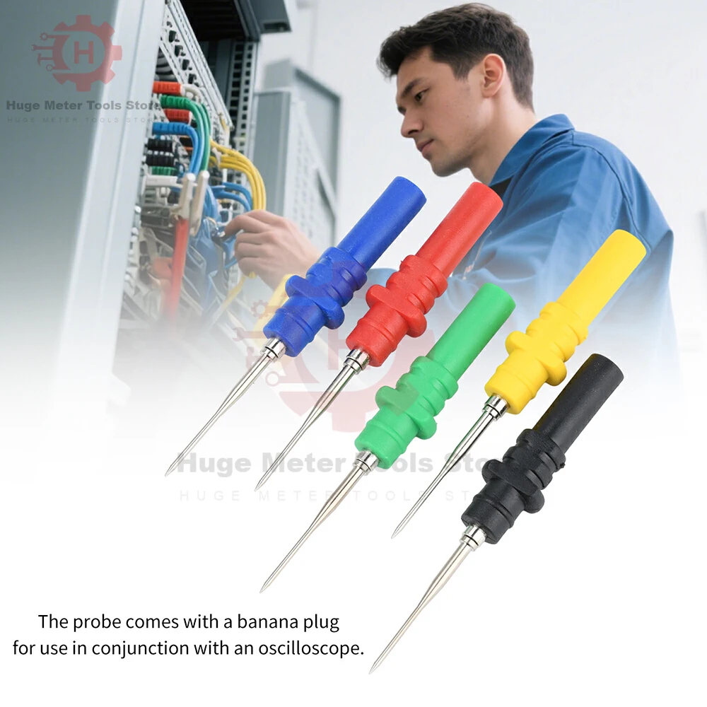 Five Color Automotive Diagnostic Test Probe Puncture Needles Oscilloscope Probe Pins Set Repair Tool Accessories