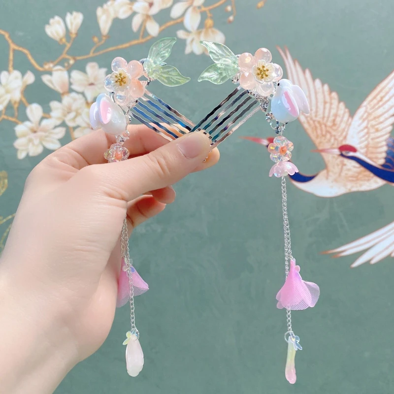 Children\'s Ancient Clothing Hair Accessories Chinese Style Girl Hairpins Hanfu Accessories Holiday Gifts