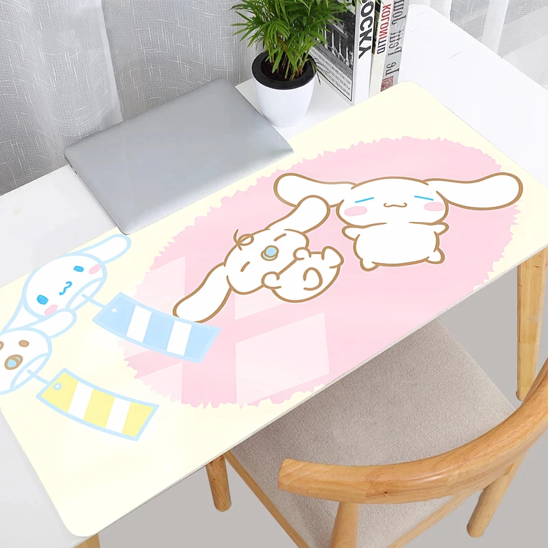 Alfombrilla de ratón para juegos Anime PC ordenador Cinnamoroll jugadores de deportes electrónicos alfombrilla de ratón de escritorio para CS GO Oficina portátil alfombrilla de ratón Kawaii