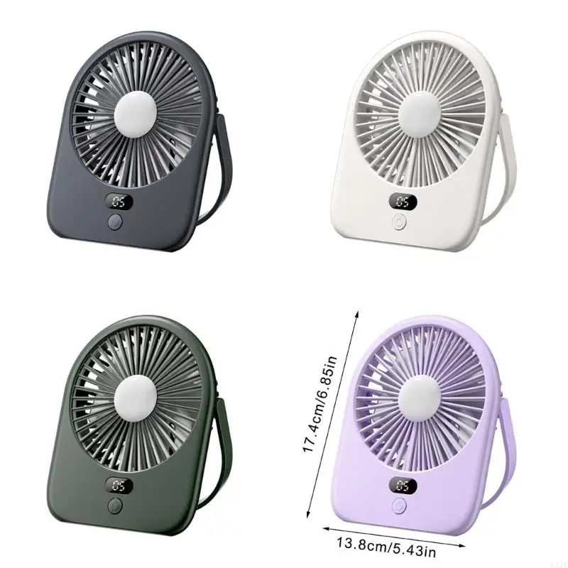 مروحة سطح المكتب التي تعمل بالبطارية U1JE مع جهاز تبريد مروحة قابلة لإضاءة ضوء LED