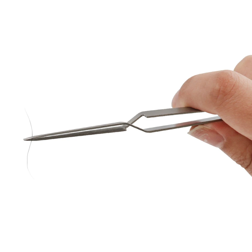 Tweezers Stainless Steel Non-slip Cross Lock Reverse Action Tweezer  Maintenance Tools For Integrated Circuit Maintenance