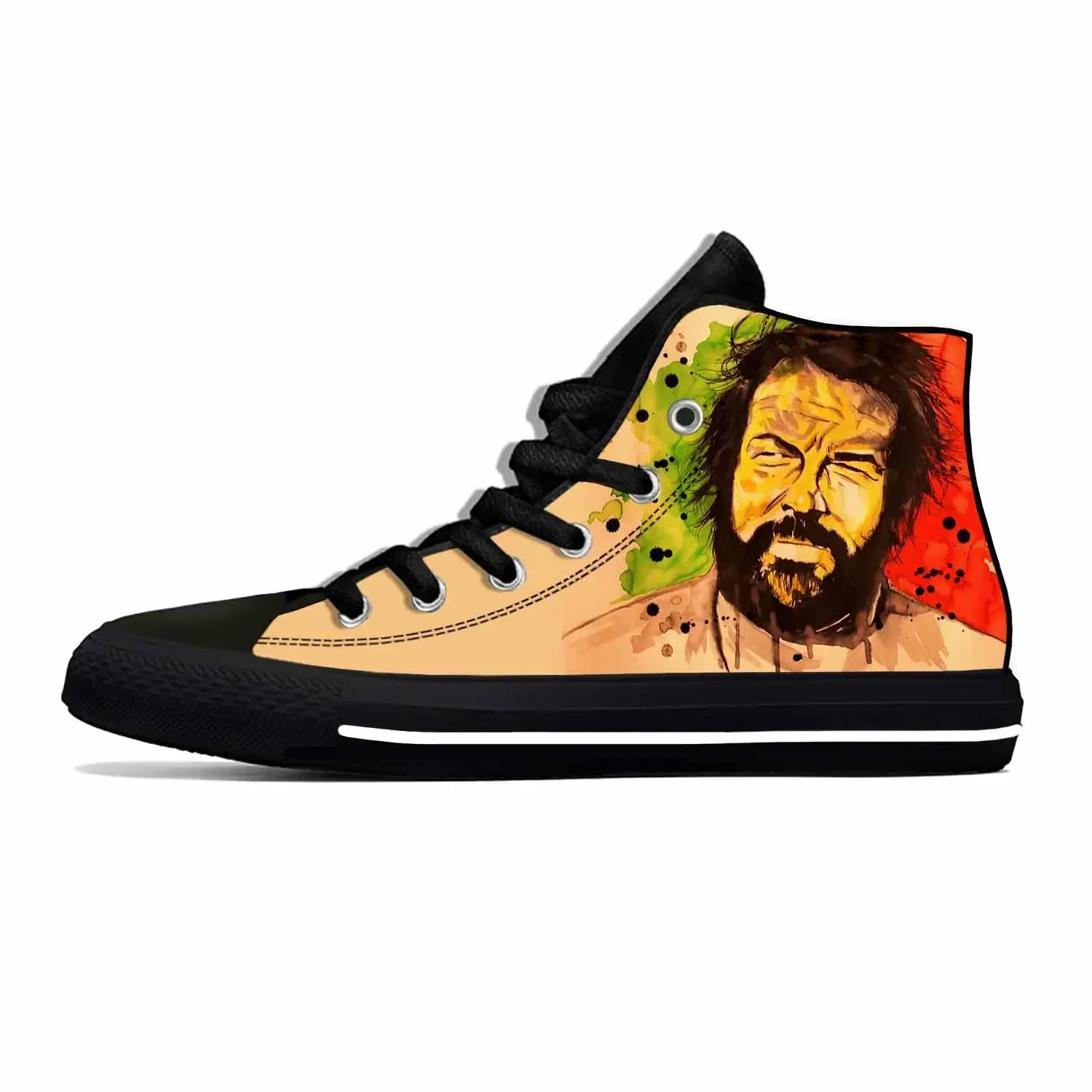 

Популярные повседневные кроссовки унисекс в стиле аниме, манги и кино с изображением актера Бада Спенсера, высокие легкие кеды для мужчин и женщин