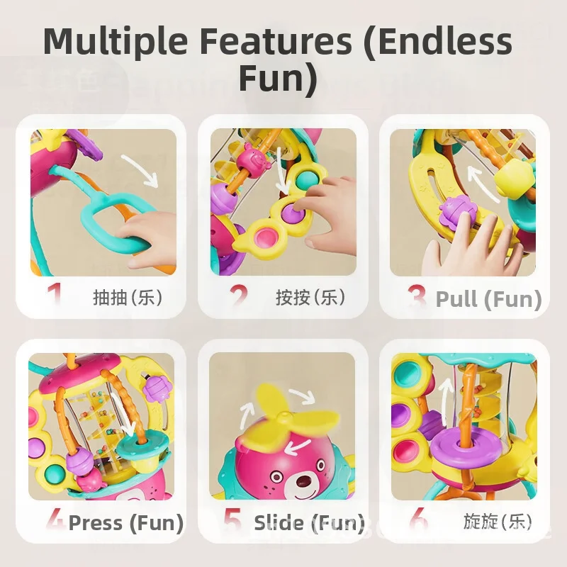 Kleine Beer Lala Baby Educatief Speelgoed 0-3 Jaar Oud Vroeg Onderwijs Muziek Rammelaar Pompen Coaxing Baby Plastic Speelgoed