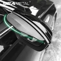 SEAMETAL 2pcs Carbon Fiber Car Rear View Rainproof Blades Stickers Universal Car Rearview Mirror Rain Eyebrow for Car Accessorie