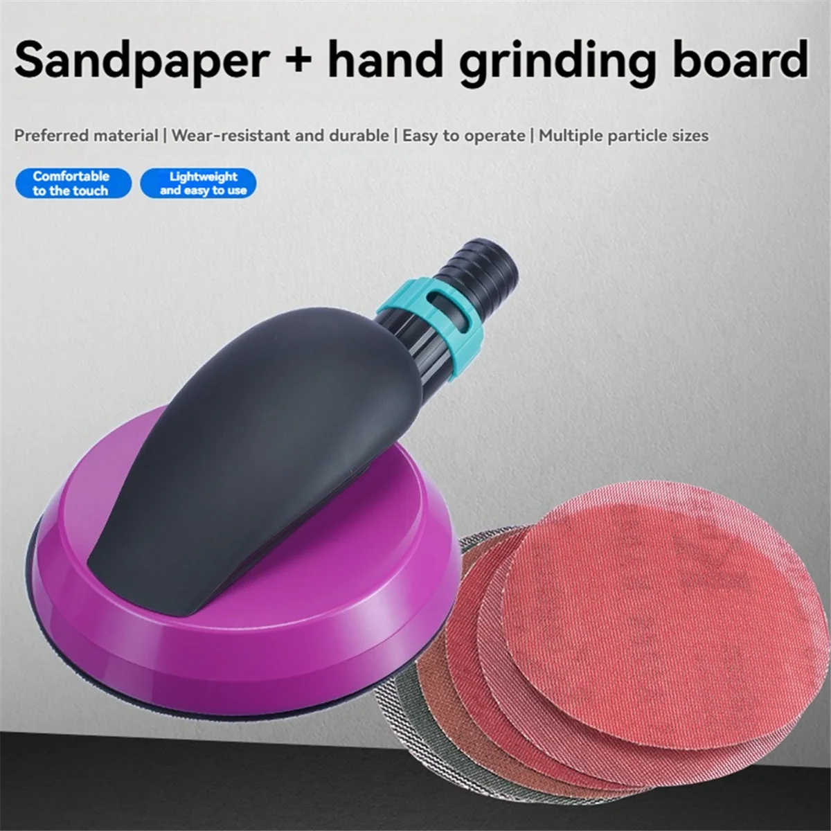 

Round Vacuum Sanding Plate Sanding Block Dust Free Sanding Pad Hand-Held Grinding Holder Polishing Tool