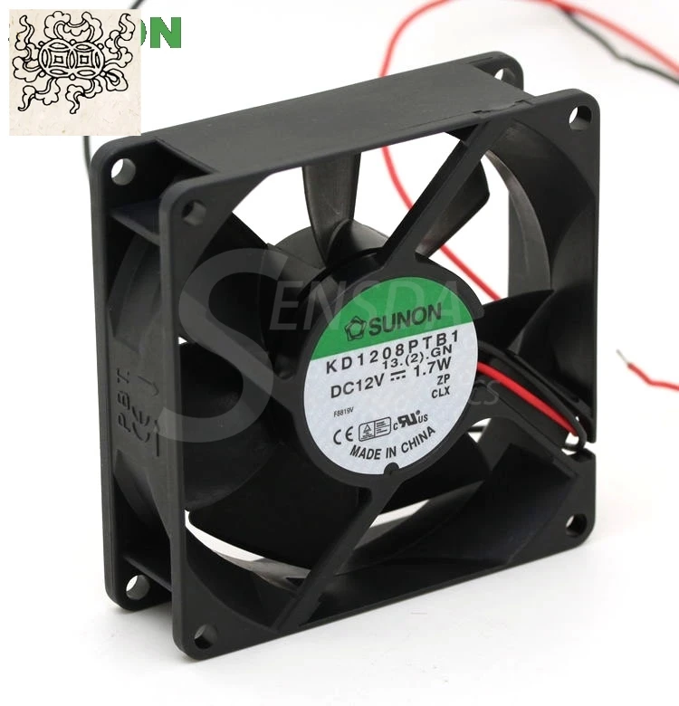 

Ltsf For Sunon KD1208PTB1 8cm Silencioso 80mm 8025 DC 12V 1,7 W 2 Cables Inversor Axial Ventiladores De Refrigeración Ventilado