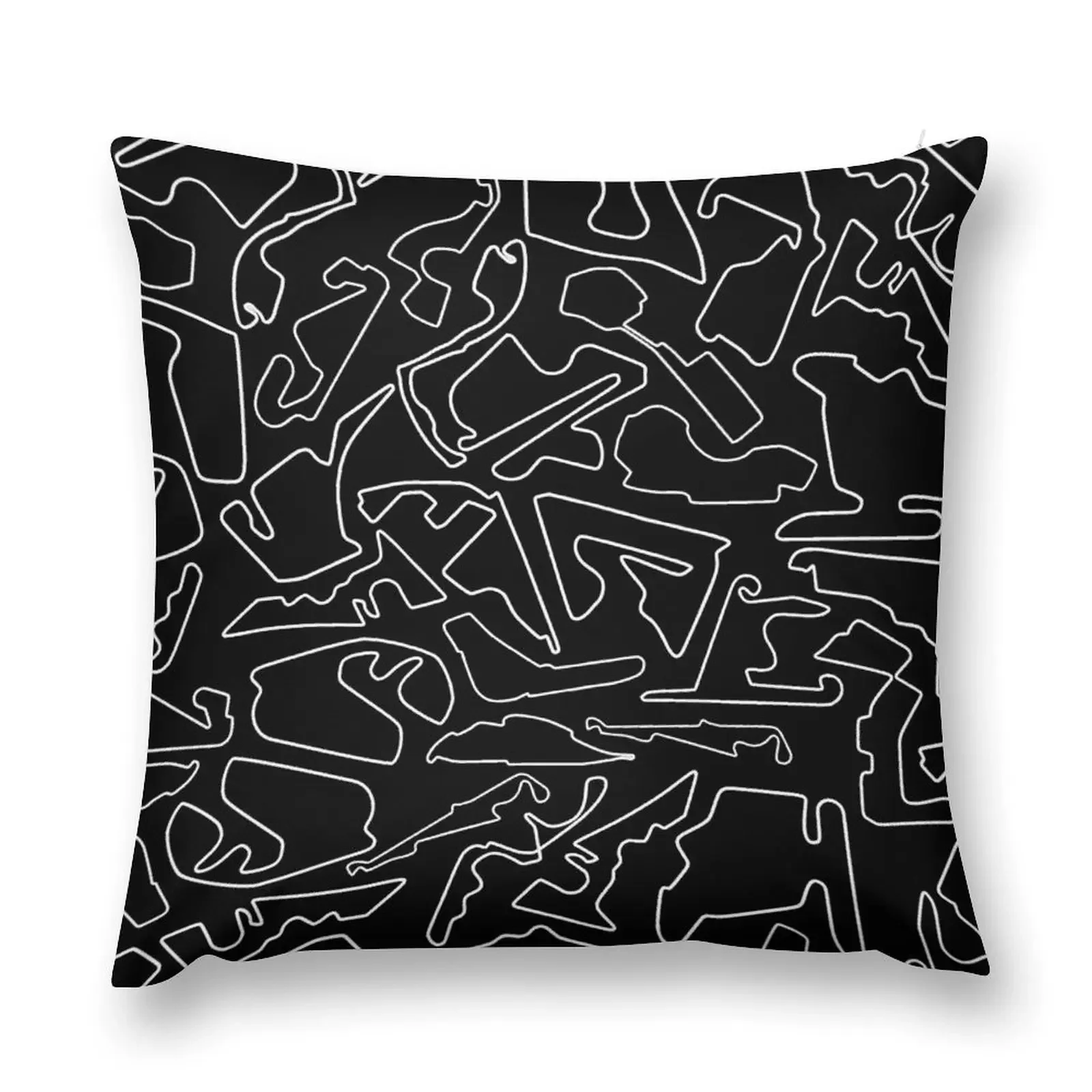 Race tracks on a black background Throw Pillow Luxury Pillow Case Elastic Cover For Sofa christmas decorations 2025 pillow