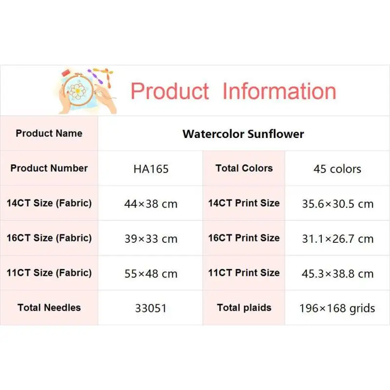 Haft krzyżykowy ze słonecznikami akwarelowymi do wzór w kwiaty robótek ręcznych Aida 14CT 16CT 11CT liczba tkanina z nadrukiem zestawy do haftowania
