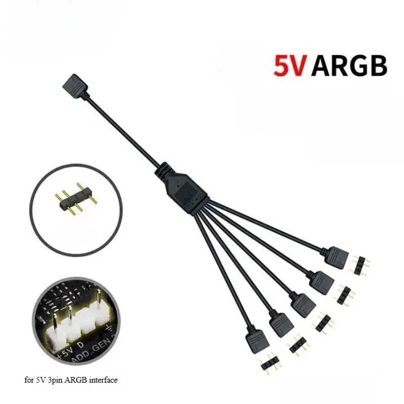 

Z Computer Motherboard 5V Fan Splitter ARGB Expansion Cable Extension Adapter 3PIN