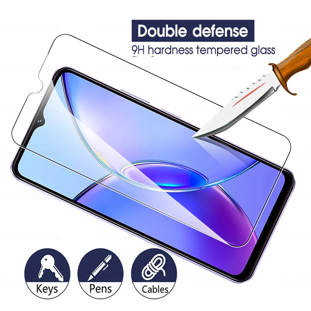 1-4Pcs Full Cover Tempered Glass For Vivo Y17s Screen Protector For vivo Y17s Y 17s 17 S vivoy17s Armor Protective Film 6.56inch