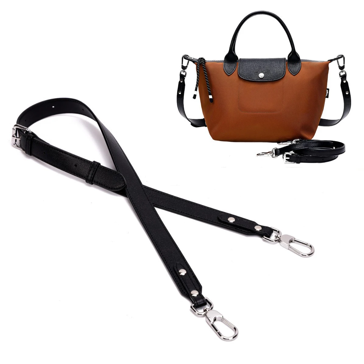 Leather Bag Shoulder Strap for Longchamp Enegry Short Handle Small Bag Modification Without Punching Strap Bag Accessories