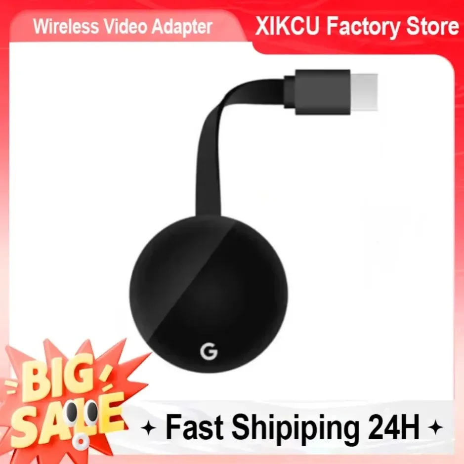 XIKCU Chromecast Google Wireless WiFi mirascreen HDMI-compatible HD Display Dongle Media Streaming Video tv Smart Home para ios