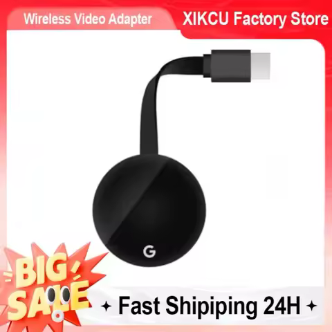 XIKCU Chromecast Google Wireless WiFi Mirascreen HDMI-compatible HD Display Dongle Media Streaming Video tv Smart Home Para iOS