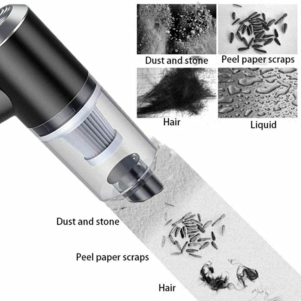 

AUAU-1Set Portable 9000Pa Suction For MINI Wireless Cleaning Appliances For Home Black