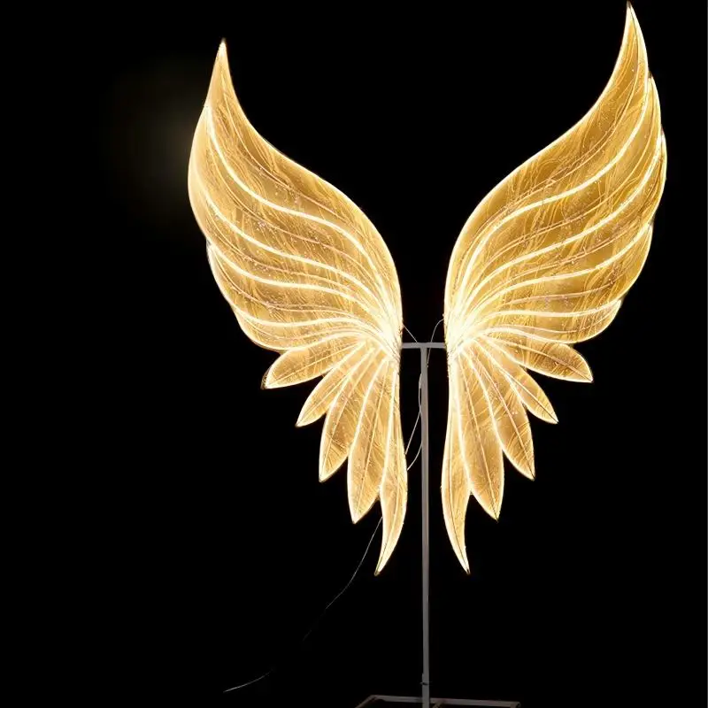 Wholesale blue flower street lamp bracket, for romantic warm white light walkway background decoration