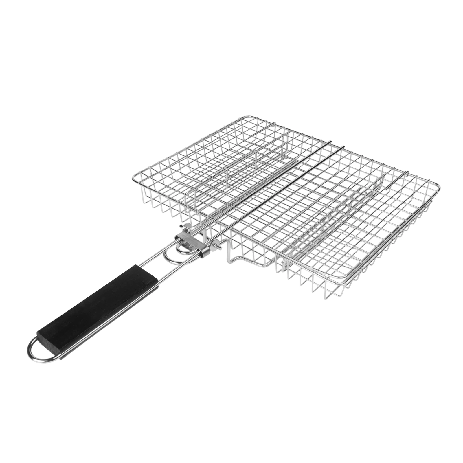 Summer BBQ Black Portable BBQ Tool Foldable Barbecue Grill Tool Cooking Mesh Secure Handle Locking Deep Cooking Space