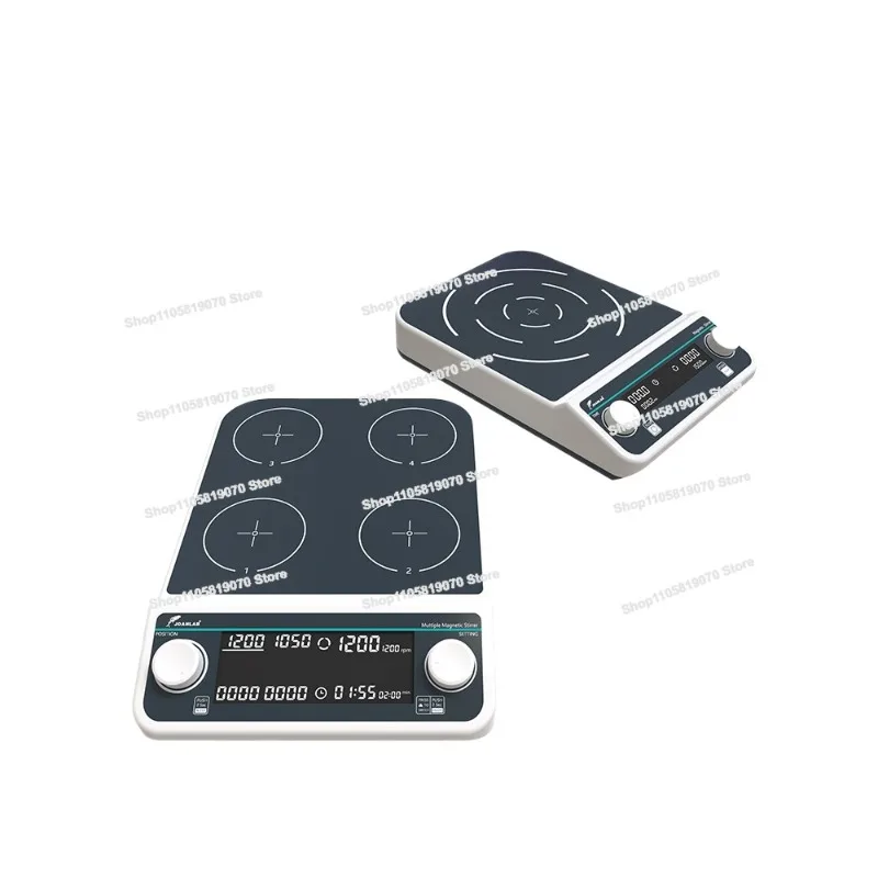 Laboratory Magnetic Stirrer,  Six-way Quadruple Digital Display Stirring Table, Electromagnetic Small Multi-way Mixer