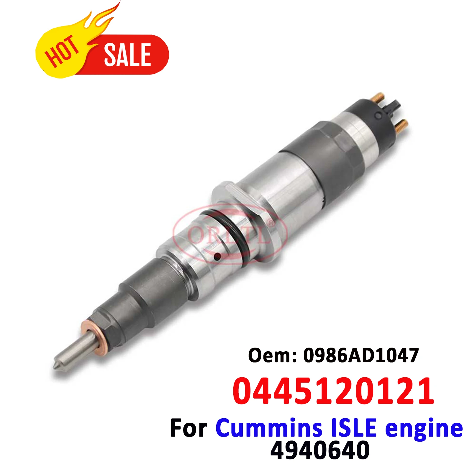 

ORLTL Common Rail Fuel Injector 0986AD1047 Nozzle 0445120121 for BOSCH Cummins 4940640 ISLE EU3 Engine 0 445 120 121