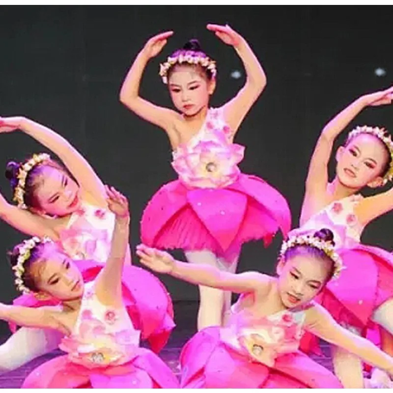 

Dance costume tutu skirt new performance costume 2024 peach blossom performance costume