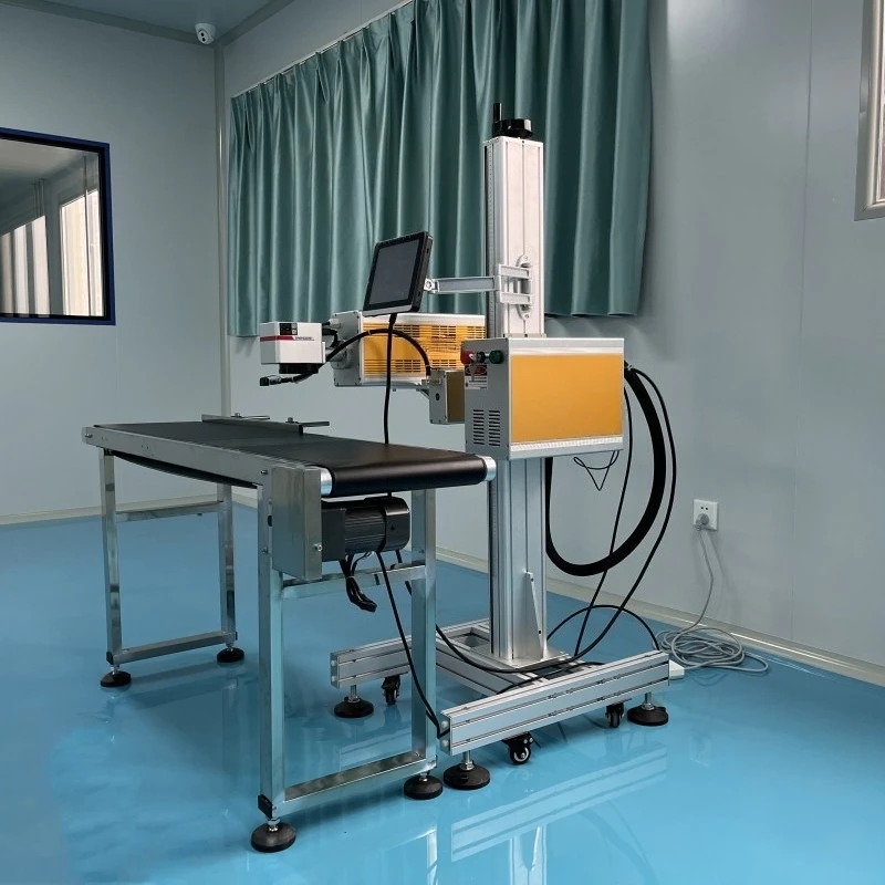 قلم رصاص من القماش الجلدي خط تجميع الطابعة النافثة للحبر البلاستيك السيراميك تاريخ ثاني أكسيد الكربون آلة وسم الطيران