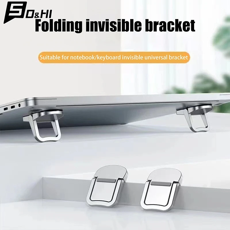 Adjustable Folding Laptop Stand Mini Legs Ultra-thin Portable Support For Macbook Notebook Cooling Holder Feet Invisible Bracket