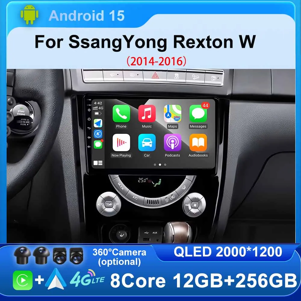 

Wireless Carplay for SsangYong Korando W 2014-2016 Car Radio Video WiFi 4G GPS Navigation Multimedia Player Stereo QLED Screen
