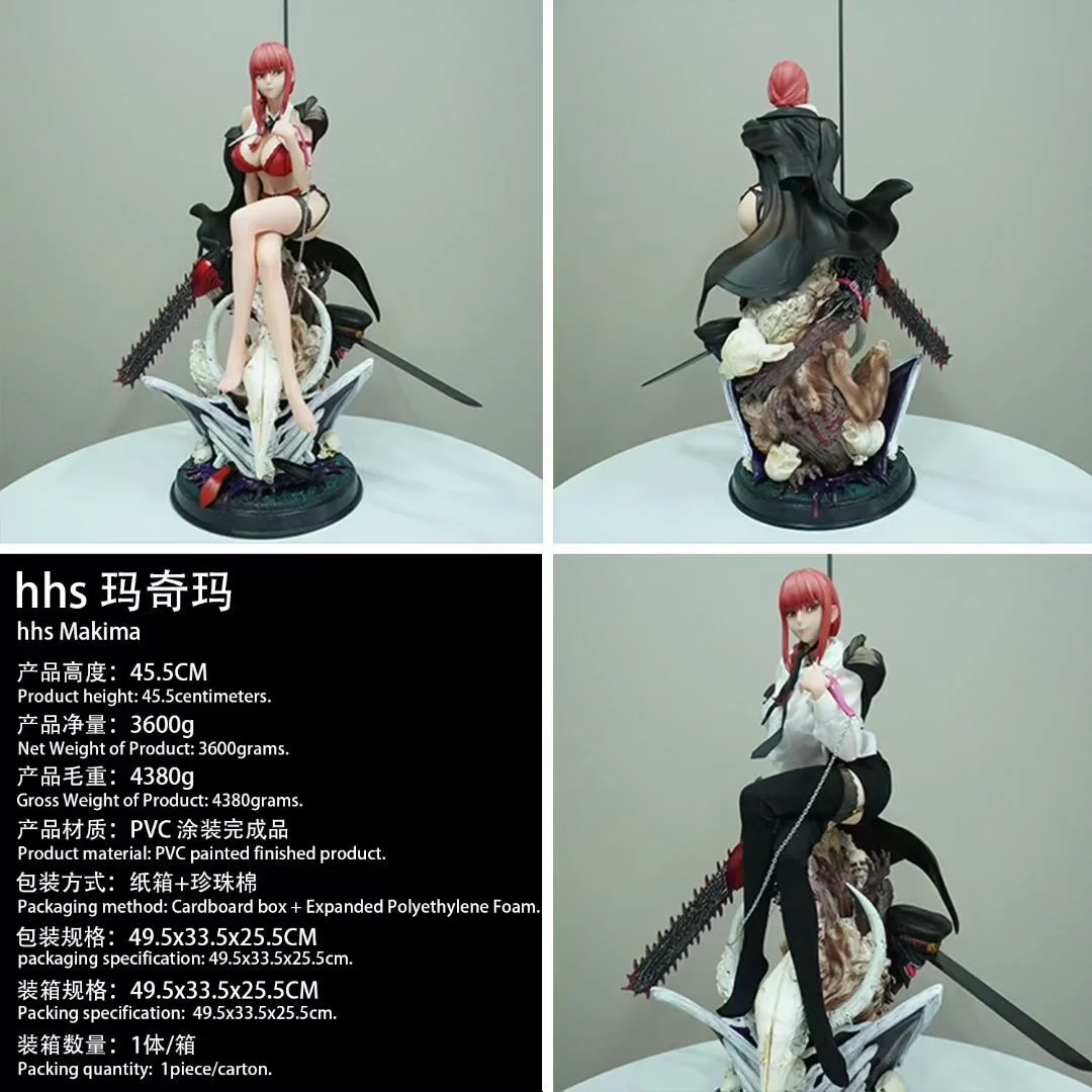 Chainsaw man figure Machima GK sitting posture large-scale two-dimensional beautiful girl animation figure model ornament
