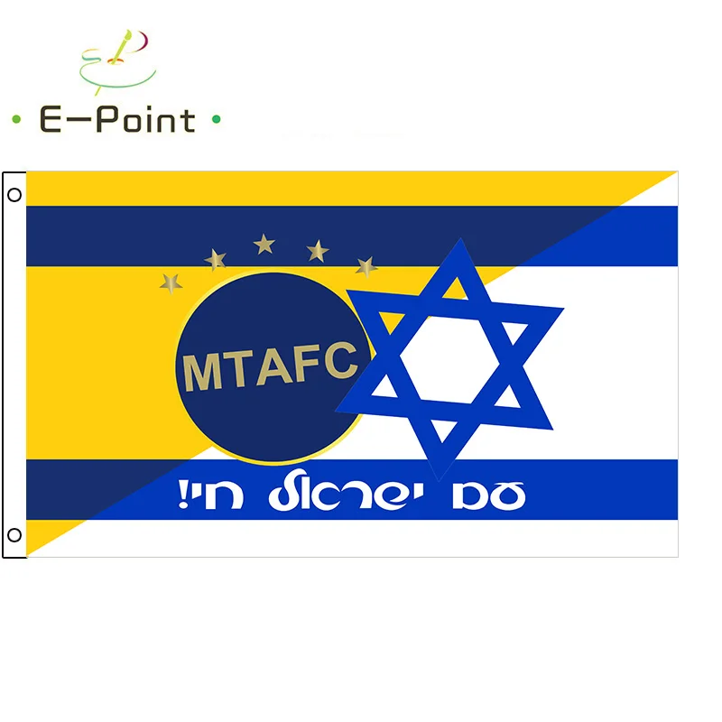 Custom Maccabi MTAFC Flag Banner 3ft*5ft (90*150cm) Size Flags Banners free shipping