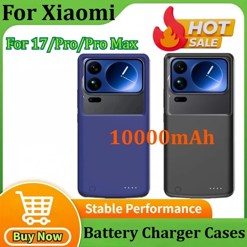 

10000mAh Battery Charger Cases for Xiaomi 17 / Pro /Pro Max Portable Power Bank Case Back Clip Battery Mobile Phone Accessories