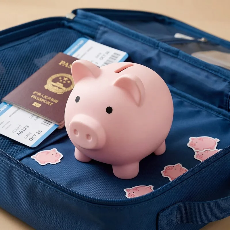 Cartoon Pig Silicone Piggy Bank Shock-Resistant Savings Jar with Easy Access Children's Financial Literacy Toy