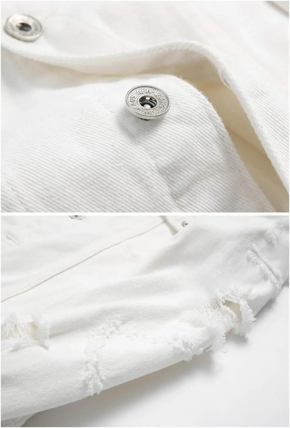 Men's Denim Jackets Distressed Destroyed Classic Vintage Slim Fit Ripped 2024 Fashion Trendy Trucker Jean Jackets