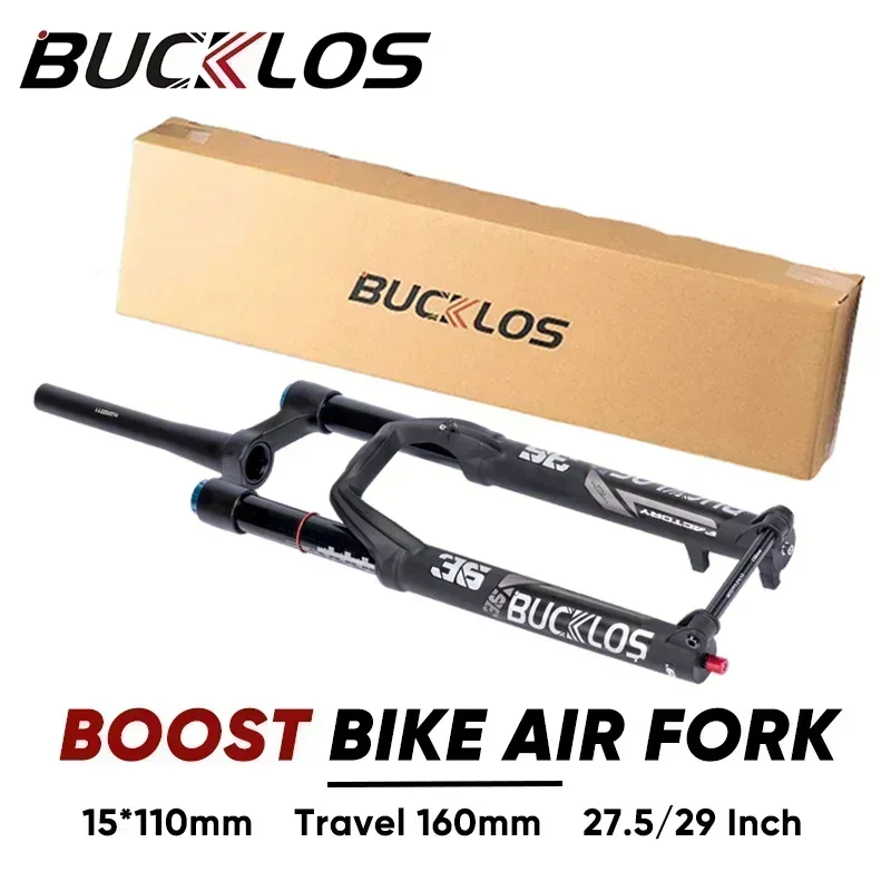 BUCKLOS 29Inch Downhill Bike Fork 27.5Inch 15*110mm Boost MTB Fork Travel 160mm Bicycle Air Suspension Fork DH AM Cycling Parts