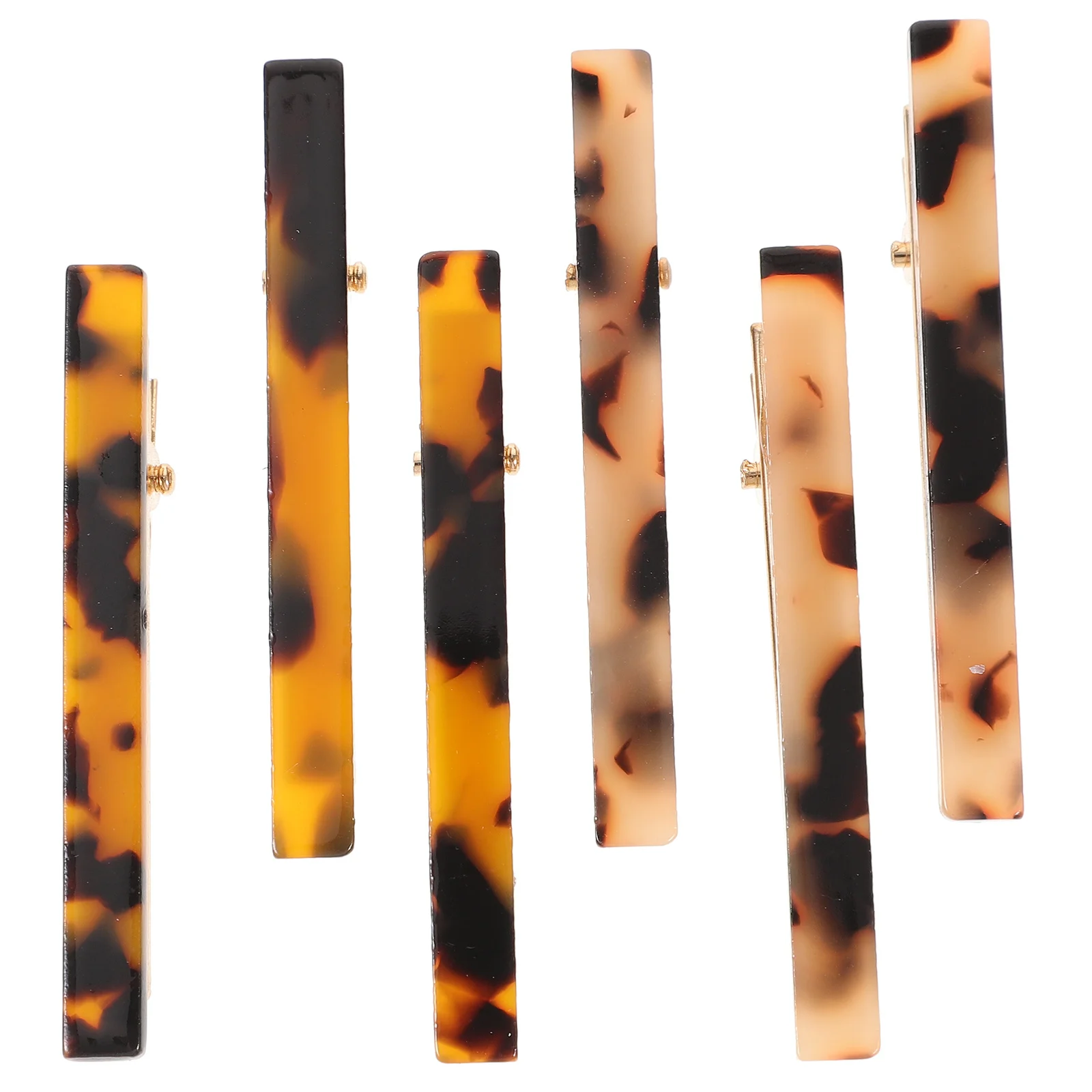 

6Pcs Hair Clips Billed Duckbill Style Acetate Acrylic Hair Accessories for Makeup Styling Sectioning Women Alligator Barrettes