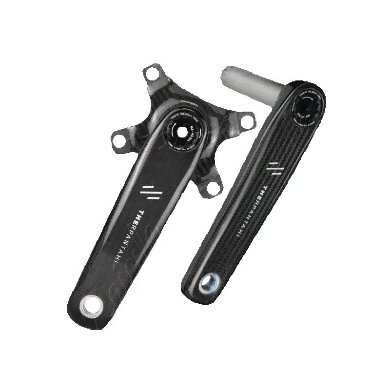 RPANTAHI carbon fiber crank 24mm titaniumlegering as EASTON interface lichtgewicht crank 150/155/160/165/167.5/170mm lengte - afbeelding 2