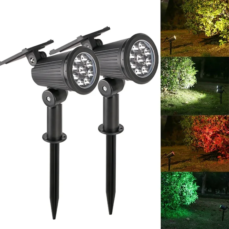 

9 LED Solar Spotlights Outdoor IP65 Waterproof Solar Lights Brightness Adjustable for Garden Backyard Driveway Patio Lawn Decor