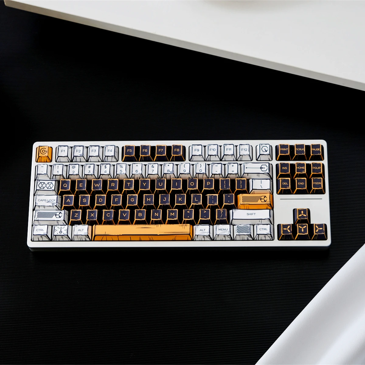 Comic Virtual War PBT Keycap Cherry Profile Dye Sublimation Key Caps voor past op MX Switch mechanische toetsenbord Keycaps