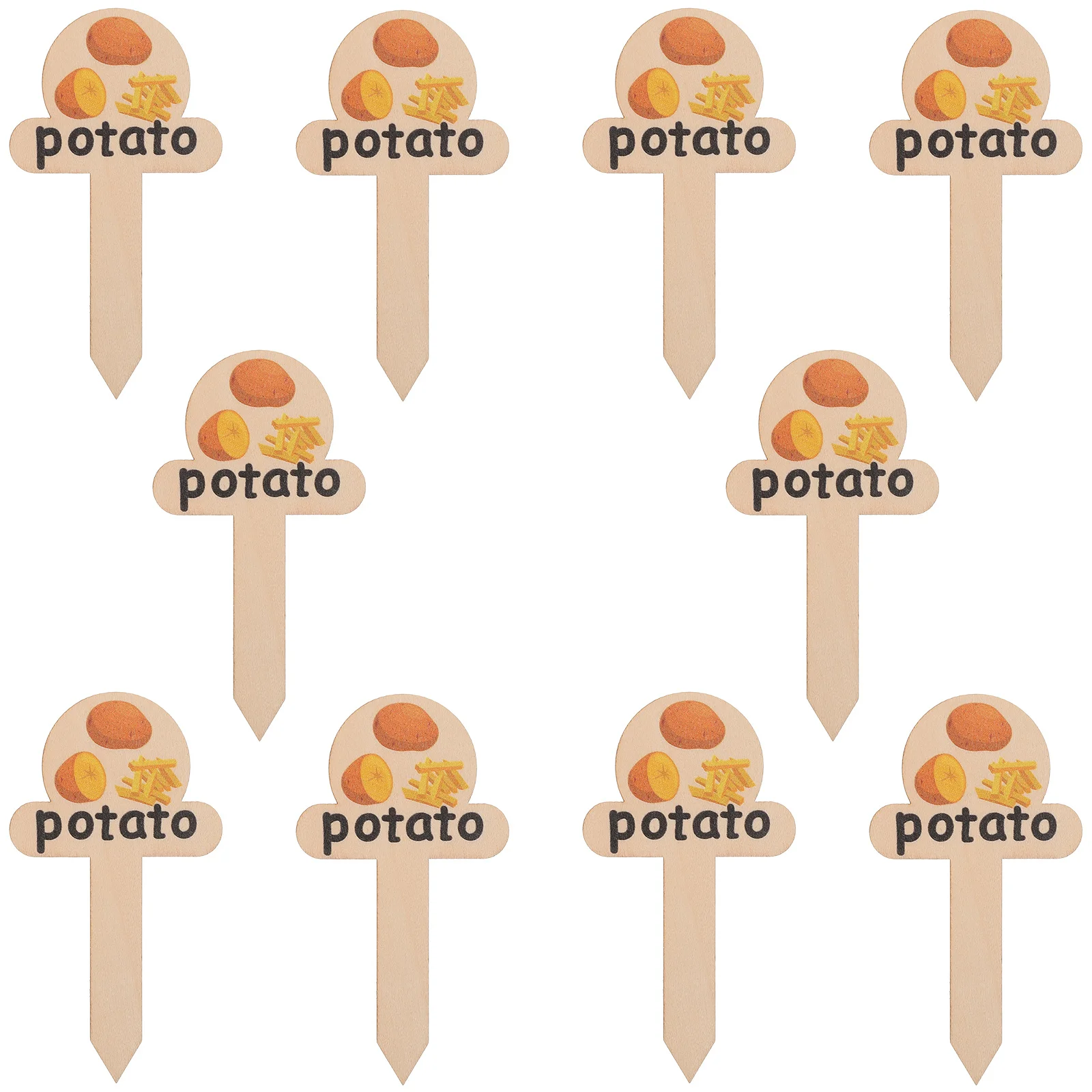 

10Pcs Wooden Plant Markers Versatile Garden Labels for Potato Gardening Outdoor Plants Seedling Label Stakes Plant Signs
