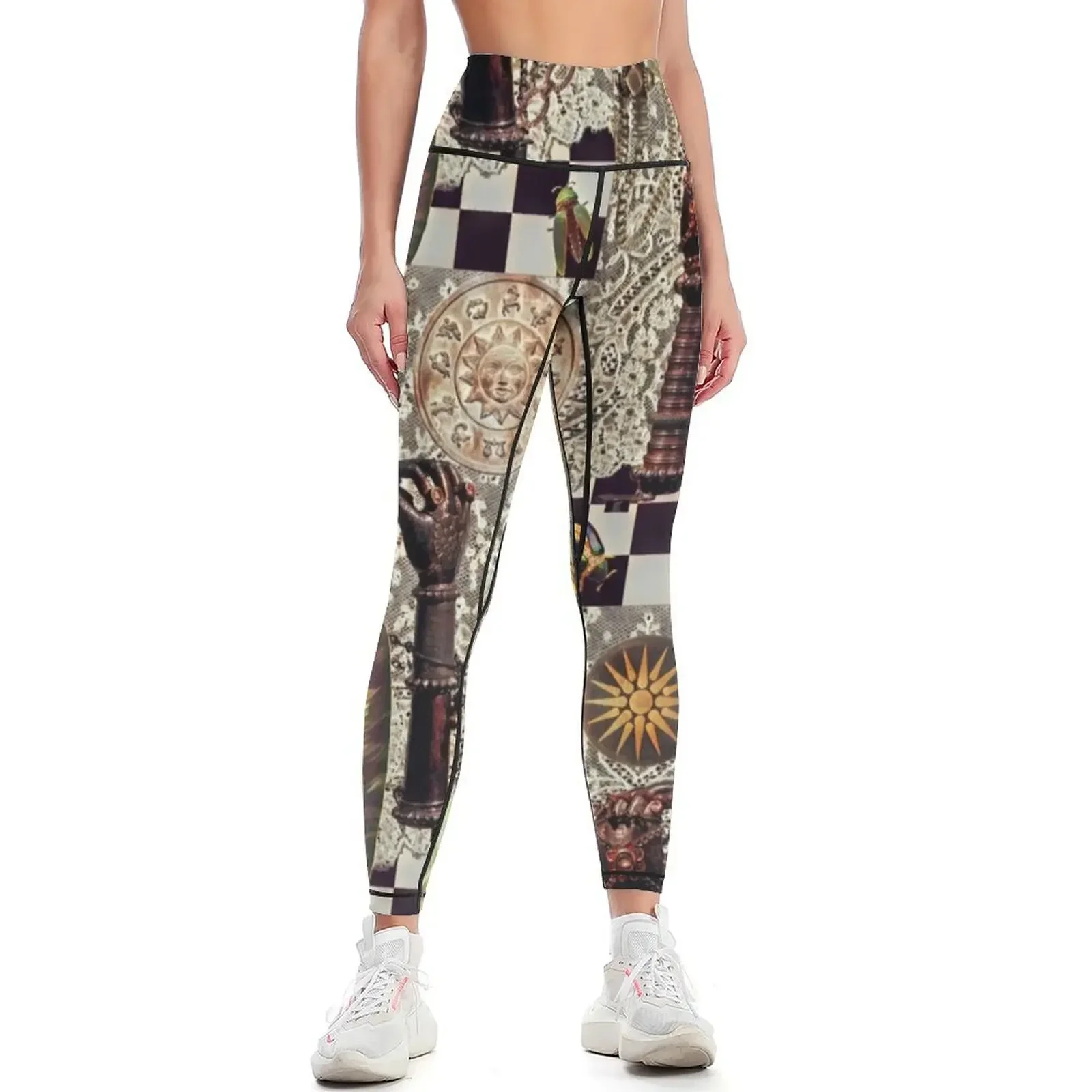 

Леггинсы Ediemagic Montage de Sole, спортивные штаны, женские спортивные леггинсы с высокой талией и высокой талией, женские леггинсы