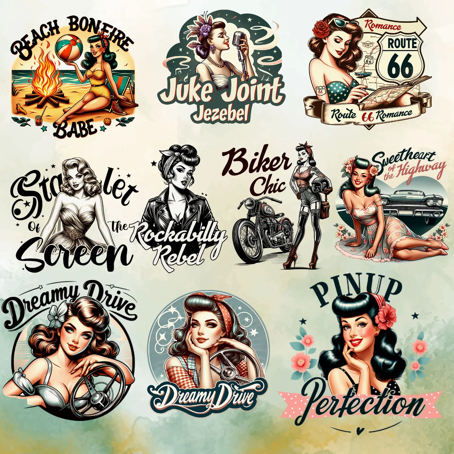 

Винтажная железная наклейка Road Queen Sweetheart of the Highway Beauty Patch для ткани, классическая наклейка, модное украшение «сделай сам»