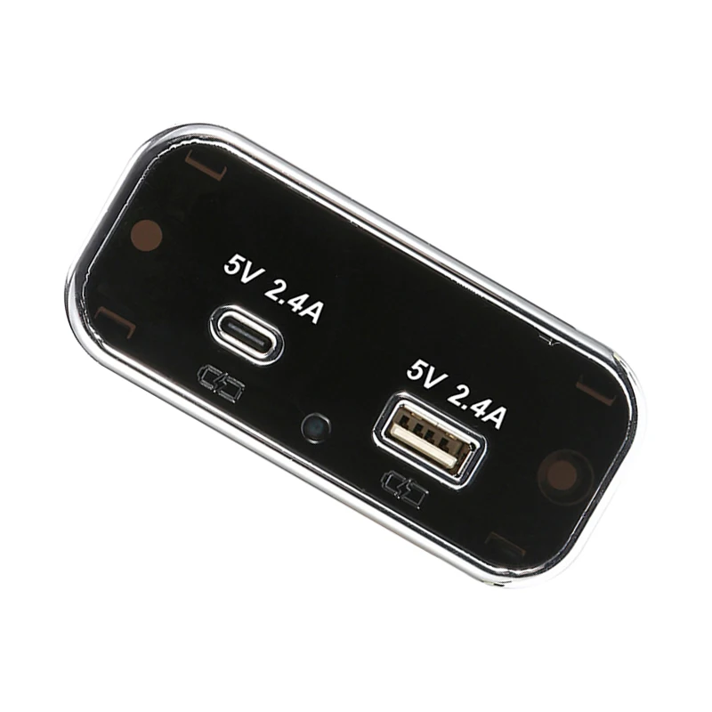 

12-24 в USB и Type-C 2 порта 4,8 а автомобильный RV мотоциклетный разъем питания универсальная розетка для автобуса лодки морской