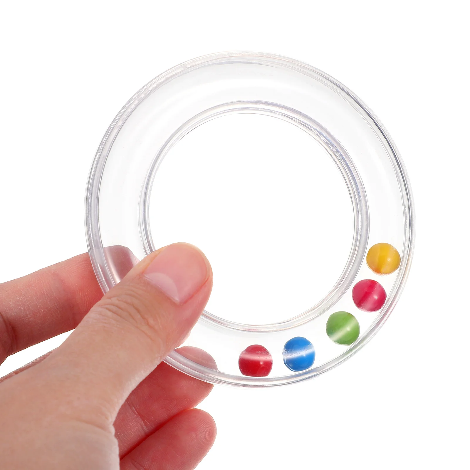 6 ชิ้น กระดิ่งมือพลาสติกใสแบบพกพาสำหรับเด็กทารก ของเล่นเขย่ามือ กระดิ่งดนตรี ของเล่นเสริมพัฒนาการดนตรีสำหรับเด็กเล็ก