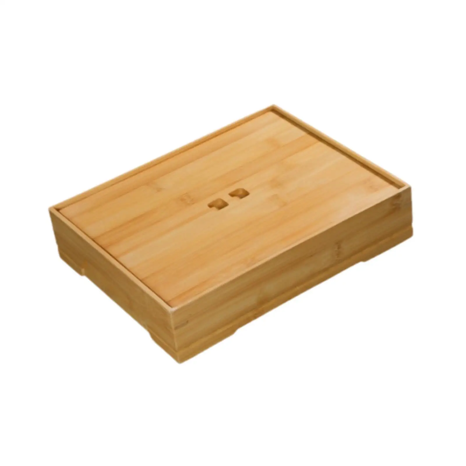 Traditional Bento Box Food Container Office Rectangle Design Built in Plate Business Serving Dish Home Bamboo Lunch Bento Box