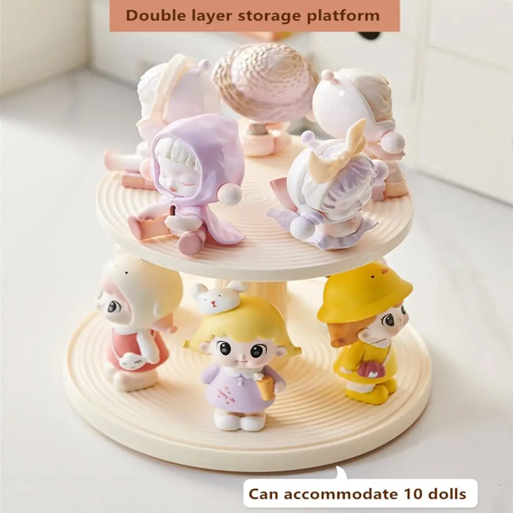 Blind Box Showcase Pop Mart Figures Display Stand Case Transparent Collectible Model Storage Box Dustproof Toy Doll Organizer