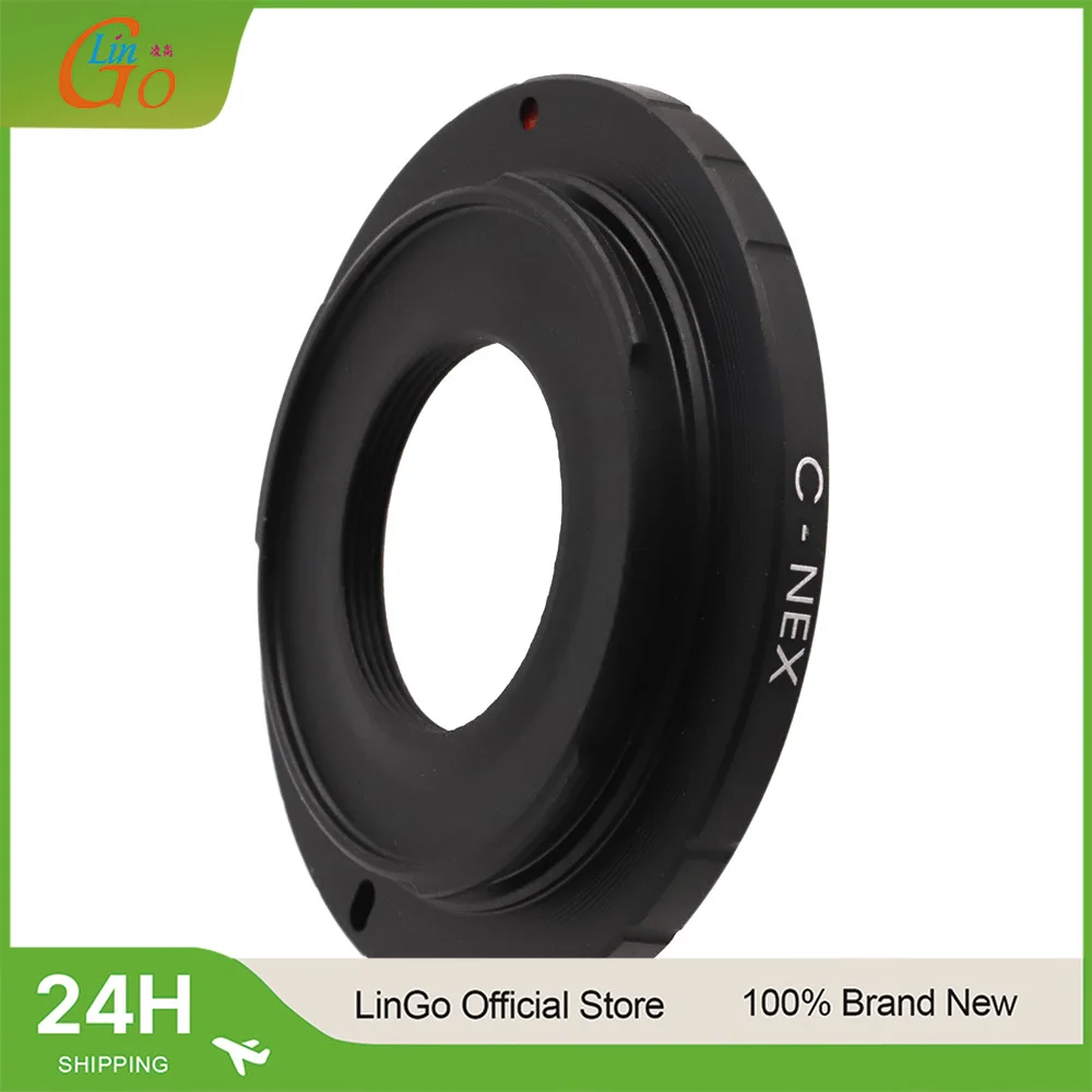 LinGo C Mount Lens For Sony NEX-5 NEX-3 NEX5 NEX-C3 NEX-VG10E Adapter Ring